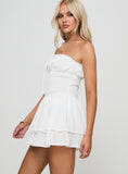 Tineit Denson Strapless Mini Dress White