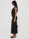 Tineit-Sandberg Maxi Dress Black Polka Dot