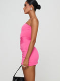 Tineit-Electric Avenue Strapless Mini Dress Pink