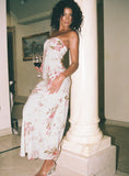 Tineit Abeila Strapless Maxi Dress Pink Multi