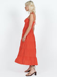 Tineit Chavez Midi Dress Red