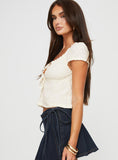 Tineit Kellan Cap Sleeve Top Cream