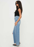 Tineit-Henesey Raw Hem Jeans Mid Wash