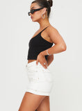 Tineit Katlynne Denim Mini Skort White 2024 New Pant