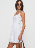 Tineit Lorinda Mini Dress White Low Impact