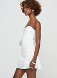 Tineit Bradwell Strapless Mini Dress White