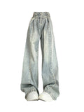 christmas outfit Tineit Women's Blue Jeans Baggy Harajuku Aesthetic Oversize Denim Trousers Y2k Loose Wide Jean Pants Vintage 2000s Trashy Clothes 2025