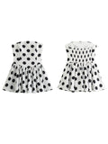 Tineit Ruffle Dot Tube Top Skirt Sets Women Sexy Backless Sleeveless Waistcoat High Waist Mini Skirts 2024 Summer Lady Fashion Outfit