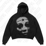 Tineit Women Clothing Hip Hop Metal Rock Y2K Vintage Streetwear Fashion Punk Long Sleeve Sweatshirts Loose Cool emo Classic 90s Hoodies