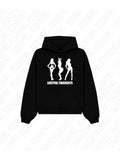 Tineit Y2K hooded pullover sweatshirt Gothic hip-hop fashion street Harajuku Gothic retro geometric pattern print loose sweatshirt emo