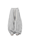 christmas outfit Tineit Women's Grey Baggy Pants Vintage Y2k Pants Harajuku Japanese 2000s Style Oversize Sweatpants High Waist Trousers 2000s Clothes