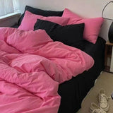 Tineit Nordic Princess Pink Bedding Set Girls Boys Single Double Size Flat Sheet Duvet Cover Pillowcase Bed Linens Home Textile