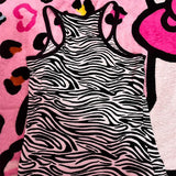 Tineit Woman Y2K Zebra-stripe Printing emo Aesthetic Halter tops Sling Streetwear Harajuku Punk Vintage Pant Chic Goth 90s Rock Singlet