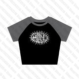 Tineit Harajuku Y2K Graphics Print Kawaii Short Sleeve T-shirts Summer Emo girl Crop Tops Slim 90s tops Streetwear Black Goth Baby Tees