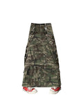 christmas outfit Tineit Women's A-line Camouflage Skirt Vintage 90s Aesthetic Y2k Long Cargo Skirt Harajuku Korean Jeans Skirt Emo 2000s Clothes Summer