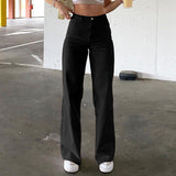 Tineit High Waist Slim Jeans Bell Bottoms