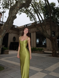 Tineit Modest Sheath Straps Green Long Prom Dresses Evening Dress (PRE-ORDER)