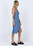 Tineit Georgia Midi Dress Navy Lower Impact