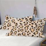 Tineit 3pcs Stylish Leopard Print Fitted Bed Sheet Set for Bedroom Soft and Comfortable Bedding Set Bed Sheet with Pillowcases (1pc