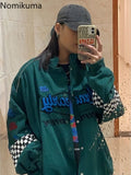 Tineit Streetwear BF Women Coats Harajuku Hip-hop Fashion Outwear 2025 Ropa Mujer Embroidery Casual Korean Jackets Oversized Y2k Tops