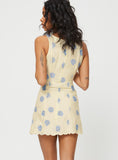 Tineit Alhena Mini Dress Yellow / Blue Floral