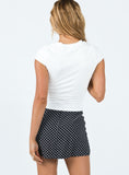 Tineit-Selby Mini Skirt Black Polka Dot