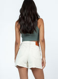 Tineit Elena Denim Shorts Cream 2024 New Pant