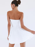 Tineit Rashida Strapless Mini Dress White