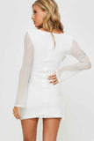 Tineit Martinez Long Sleeve Mini Dress White