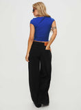 Tineit-Naylor Wide Leg Jeans Washed Black Denim