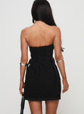 Tineit Galactra Strapless Mini Dress Black