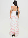 Tineit-Dancing In A Field Maxi Skirt Pink Floral