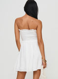 Tineit-Evangelos Strapless Mini Dress White