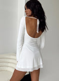 Tineit Lukea Long Sleeve Mini Dress White