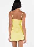 Tineit Della Mini Dress Butter Yellow