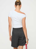 Tineit In Office Longline Shorts Grey 2024 New Pant