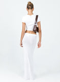 Tineit-Belle Knit Maxi Skirt White