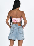 Tineit Lou Carpenter Denim Shorts Light Wash 2024 New Pant