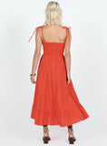 Tineit Chavez Midi Dress Red