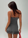 Tineit-Ferran Mini Skirt Grey Pinstripe