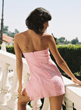 Tineit Tomika Strapless Mini Dress Pink