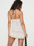 Tineit Hailees Lace Strapless Mini Dress White