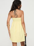 Tineit Osment Strapless Mini Dress Lemon
