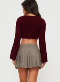 Tineit-Tarnya Plaid Mini Skirt Brown