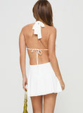 Tineit-Maeva Halter Mini Dress White