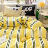 Tineit Big Eyes Bedding Set 2024 New Colorful Boys Girls Duvet Cover No Filler Pillowcase Flat Sheet Twin Queen Size Home Bedspread