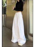 christmas outfit Tineit Women's White Baggy Pants Vintage Y2k Parachute Pants Harajuku Aesthetic Oversize High Waist Trousers 2000s Fashion Clothes 2025