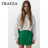 cold weather outfits Tineit 2024 Spring Summer Casual Asymmetrical Women Skirts Fashion Vintage Solid High Waist Chic Mini Elegant Skirts