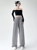 christmas outfit Tineit Women Black Gothic Baggy Striped Pants Vintage Y2k Sweatpants Harajuku Aesthetic Pants High Waist Trousers 2000s Fashion Clothes