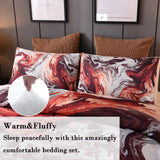 Tineit 3pcs Oil Painting Design Printed Bedding Bedroom Set No Comfoter Duvet Cover Set 1 Duvet Cover and 2 Pillowcases Bedroom Decor